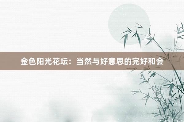 金色阳光花坛：当然与好意思的完好和会